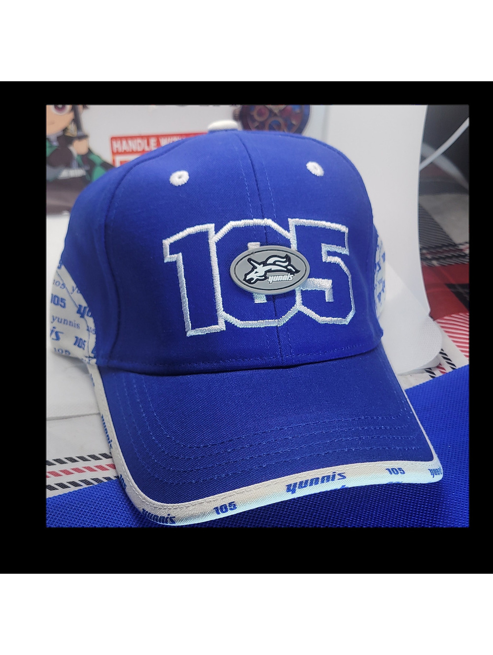 Yunnis 105 Boys Adjustable Blue Baseball Cap 100% Cotton Canvas Embroidered Logo